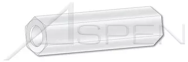 0.115″ X 9/16″ Hex Spacers, 1/4″ Across Flats, Type 6/6 Nylon