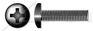 #0-80 X 5/16″ Machine Screws, Pan Phillips Drive, Full Thread, 18-8 Stainless Steel, Black Oxide