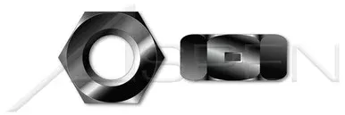 1/2″-13 2-Way Reversible Lock Nuts, Finished Nut Pattern, Steel, Black Oxide