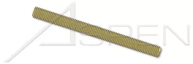 1/2″-13 X 3′ Threaded Rods, Full Thread, Brass