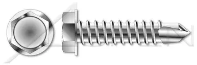 1/4″-14 X 2″ (#3 pt) Self-Drilling Screws, Hex Indented Washer Head, Corrosion Resistant Coating, Made in U.S.A., DFARS