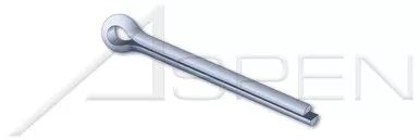 1/8″ X 1/2″ Standard Cotter Pins, Extended Prong, Chisel Point, Steel, Zinc Plated