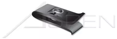 #10-24 Steel Spring Nuts, Type “U” “Speed” Nuts, SAE 1050 Carbon Steel, Phosphate Coated and Oiled, Black