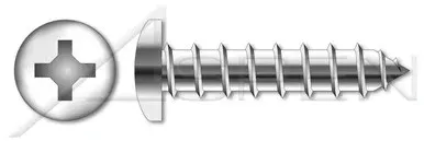 #10 X 1-3/4″ Self-Tapping Sheet Metal Screws, Type “A”, Pan Phillips Drive, 316 Stainless Steel