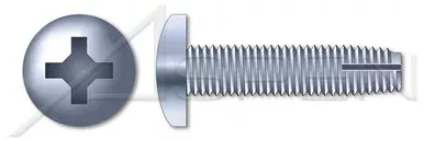 #12-24 X 1/2″ Thread-Cutting Screws, Type “1”, Pan Phillips Drive, Steel, Zinc Plated