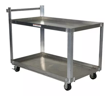 2-Shelf Aluminum Service Carts - 2