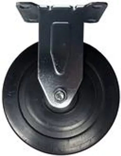 20 Series Rigid Light-Medium Duty Casters - 5 Inch - Hard Rubber - 1