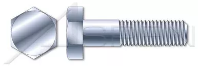 3/4″-10 X 20″ Machine Bolts, Hex Head, Undersized Body, A307 Steel, Zinc