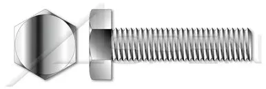 3/8″-16 X 1-5/8″ Hex Tap Bolts, Full Thread, Stainless Steel