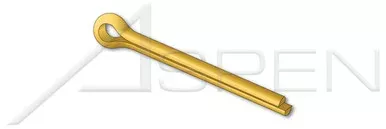 3/8″ X 4″ Standard Cotter Pins, Extended Prong, Chisel Point, Steel, Yellow Zinc