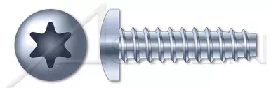 #4-20 X 3/16″ Trilobe Thread Rolling Screws for Plastics, Pan 6Lobe Torx(r) Drive, 48-2 Double-Lead Thread, 18-8 Stainless Steel, Passivated and Waxed