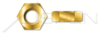 #4-40 Hex Machine Screw Nuts, Steel, Yellow Zinc