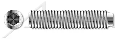 #4-40 X 3/8″ Hex Socket Set Screws, Cup Point, UNC Coarse Thread, Stainless Steel