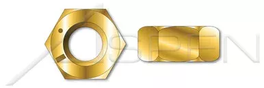 5/16″-18 Hex Finished Nuts, UNC Coarse Thread, Grade 8 Steel, Yellow Zinc, Made in U.S.A.