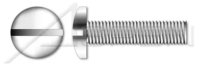5/16″-18 X 3/4″ Machine Screws, Pan Slot Drive, Full Thread, Stainless Steel