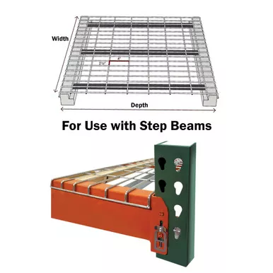 52 x 44 Pallet Rack Wire Decking Panels for 108" Beams - 1