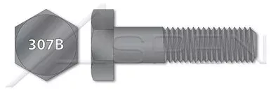 7/8″-9 X 2″ Heavy Hex Bolts, Grade B Steel, Plain, ASTM A307