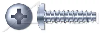 #8-16 X 3/4″ Trilobe Thread Rolling Screws for Plastics, Pan Phillips Drive, 48-2 Thread, Steel, Zinc Plated and Waxed
