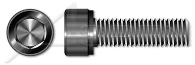#8-32 X 9/16″ Hex Socket Head Cap Screws, Full Thread, UNC Coarse Thread, Alloy Steel, Black Oxide