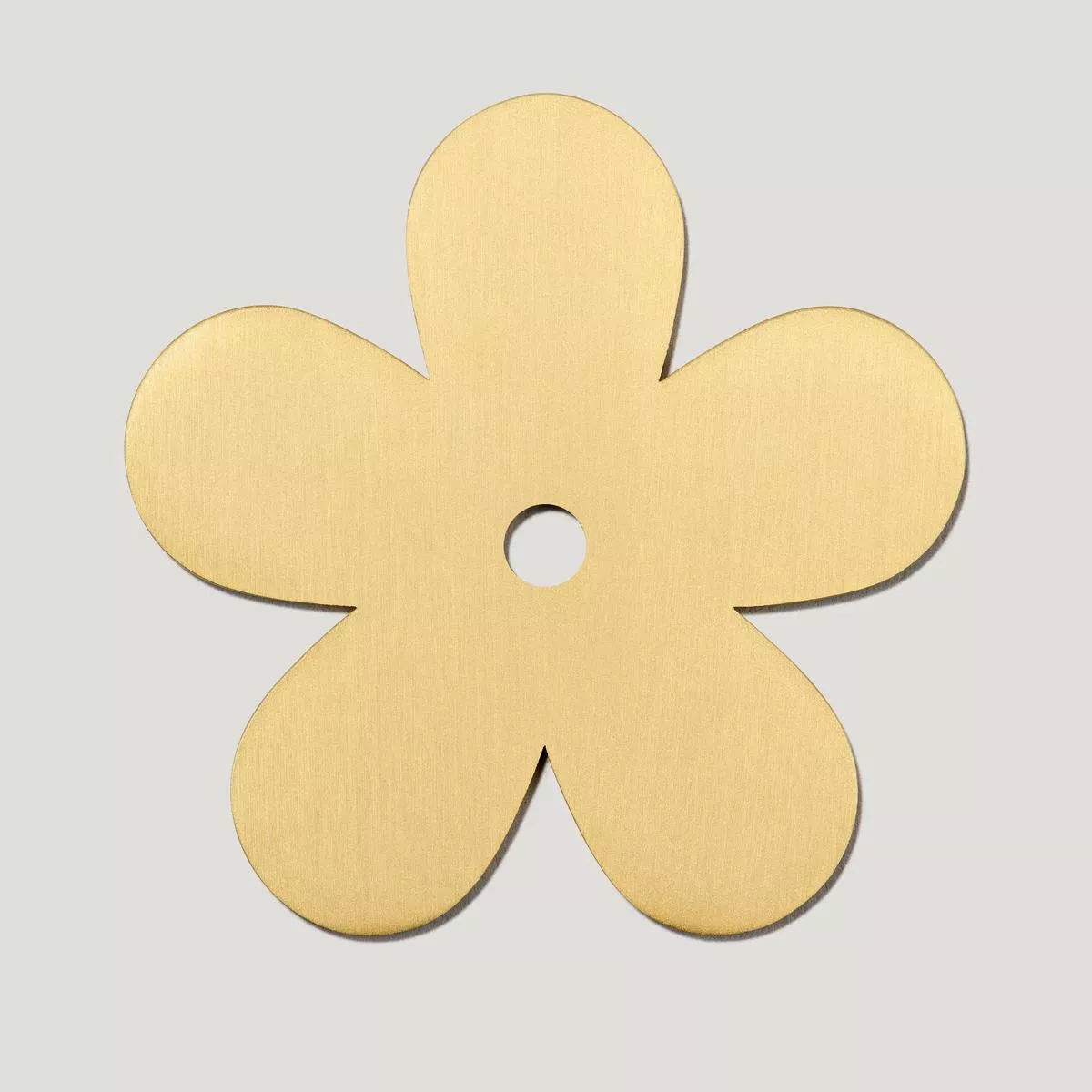 ADA Flower Knob Backplate – Brass