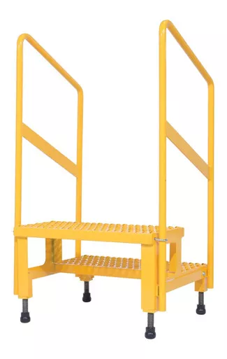 ASP-24-HR Adjustable Step Stand with Handrail - 1