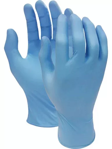 Blue Nitrile Powder Free Lightly Pebbled Disposable | Bob Dale Gloves