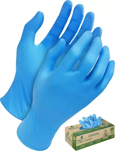 Blue Tri Polymer Powder Free Double Chlorinated Disposable | Bob Dale Gloves