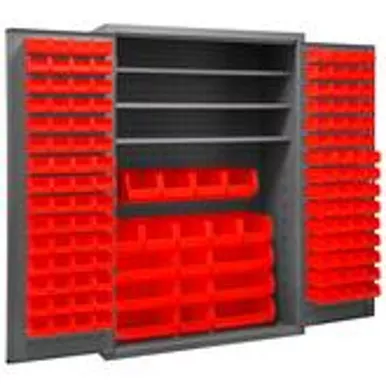 Cabinet - 3 Shelves - 138 Bins - 48 in x 24 in x 72 in