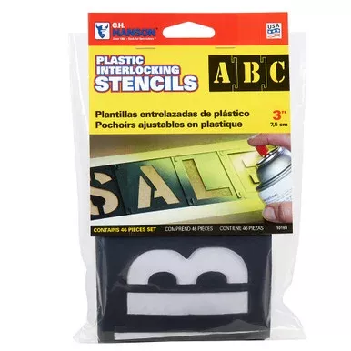 CH Hanson 10193, Stencil Set-Letter/Number 3″ PVC 46Pcs.