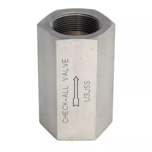 Check-All Valve 4 in. NPT Stainless Steel Threaded Low-Pressure Check Valves