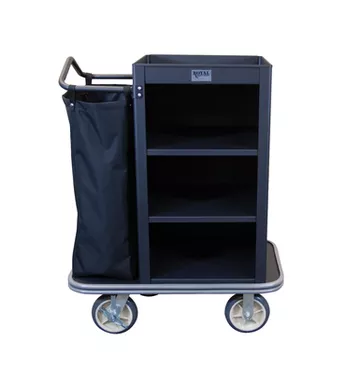 Compact Housekeeping Cart - 3 Shelf and 1 Bag
