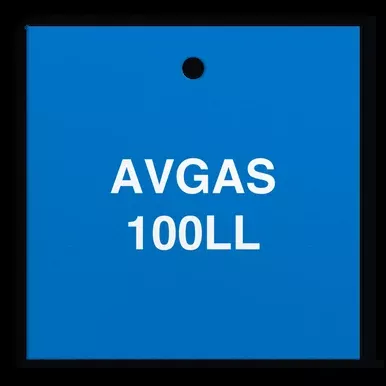 CPPI AVGAS 100LL Fuel Identification Tags (2.56″ Square) 250 /pkg | Incom Signs