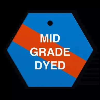 CPPI MID GRADE DYED Fuel Identification Tags (2.56″ Hexagon) 250 /pkg | Incom Signs