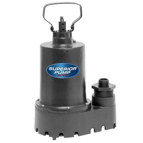 Decko Superior 91331 1/3 HP Cast Iron Submersible Utility Sump Pump – 46 GPM