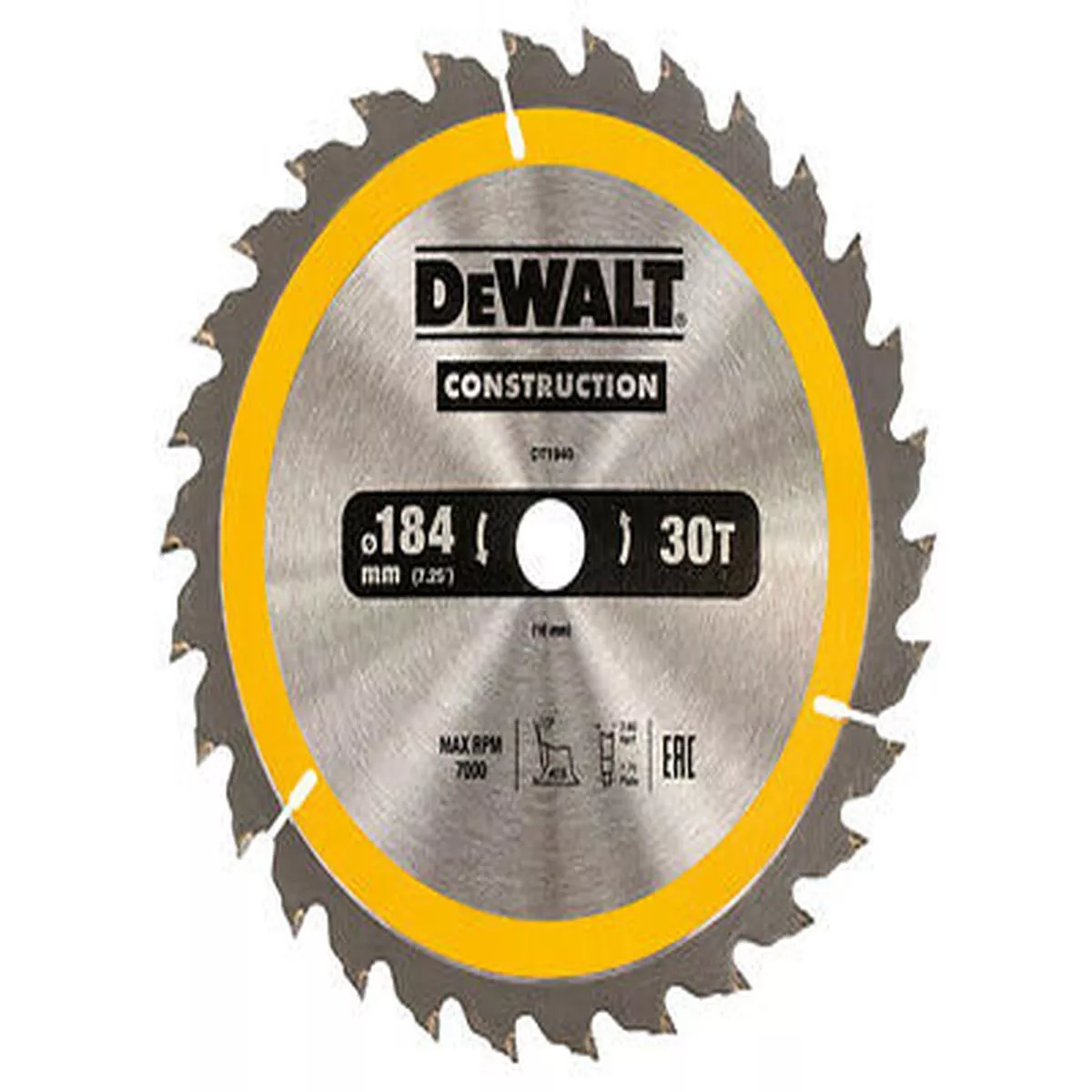 Dewalt Circ Saw Blade 184 X 16mm 30T