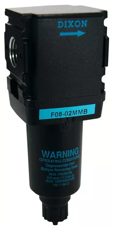Dixon Wilkerson 1/4 in. F08 Miniature Filter with Metal Bowl – Auto Drain