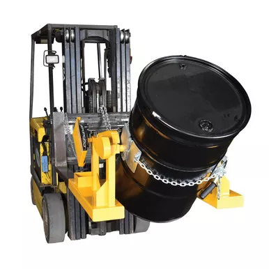 Fork Truck Drum Carrier Rotators with 15 Foot Pull Chain Rotation - 1