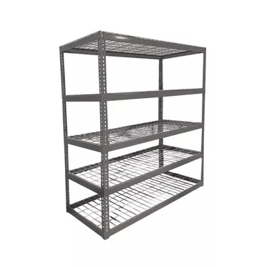 Gray Bulk Rack - 5 Shelf Units - Wire Shelves - 3