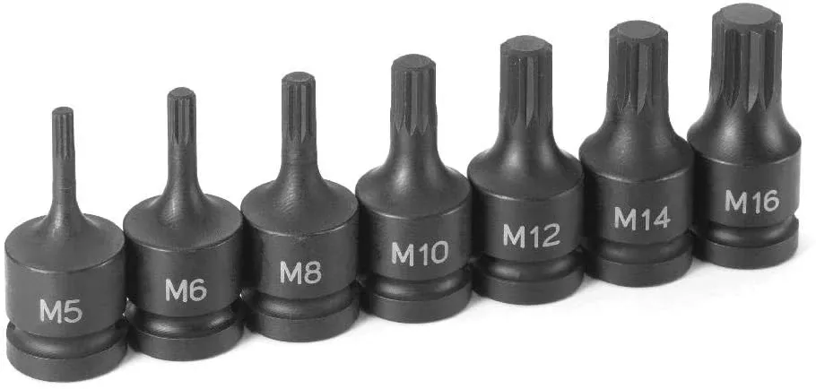 Grey Pneumatic 1307S 1/2″ Drive 7 Pc. Triple Square Driver Set