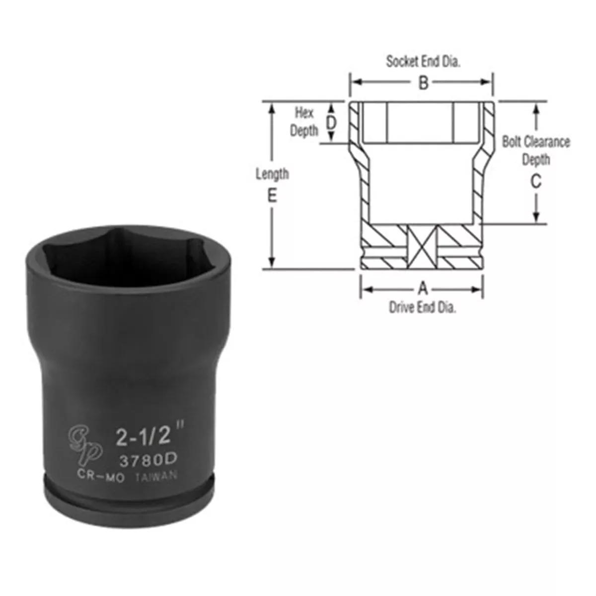 Grey Pneumatic 3788D Socket 3/4, 2-3/4 Dp Pinion Lcknt