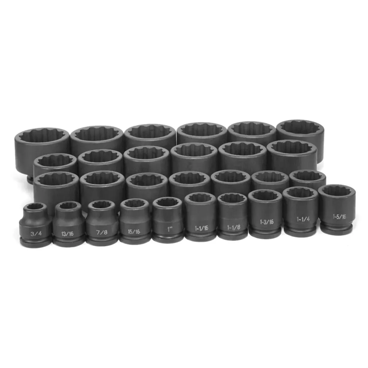 Grey Pneumatic 8129 3/4" Dr. 29 Piece Fract. Master Set - 12 Point