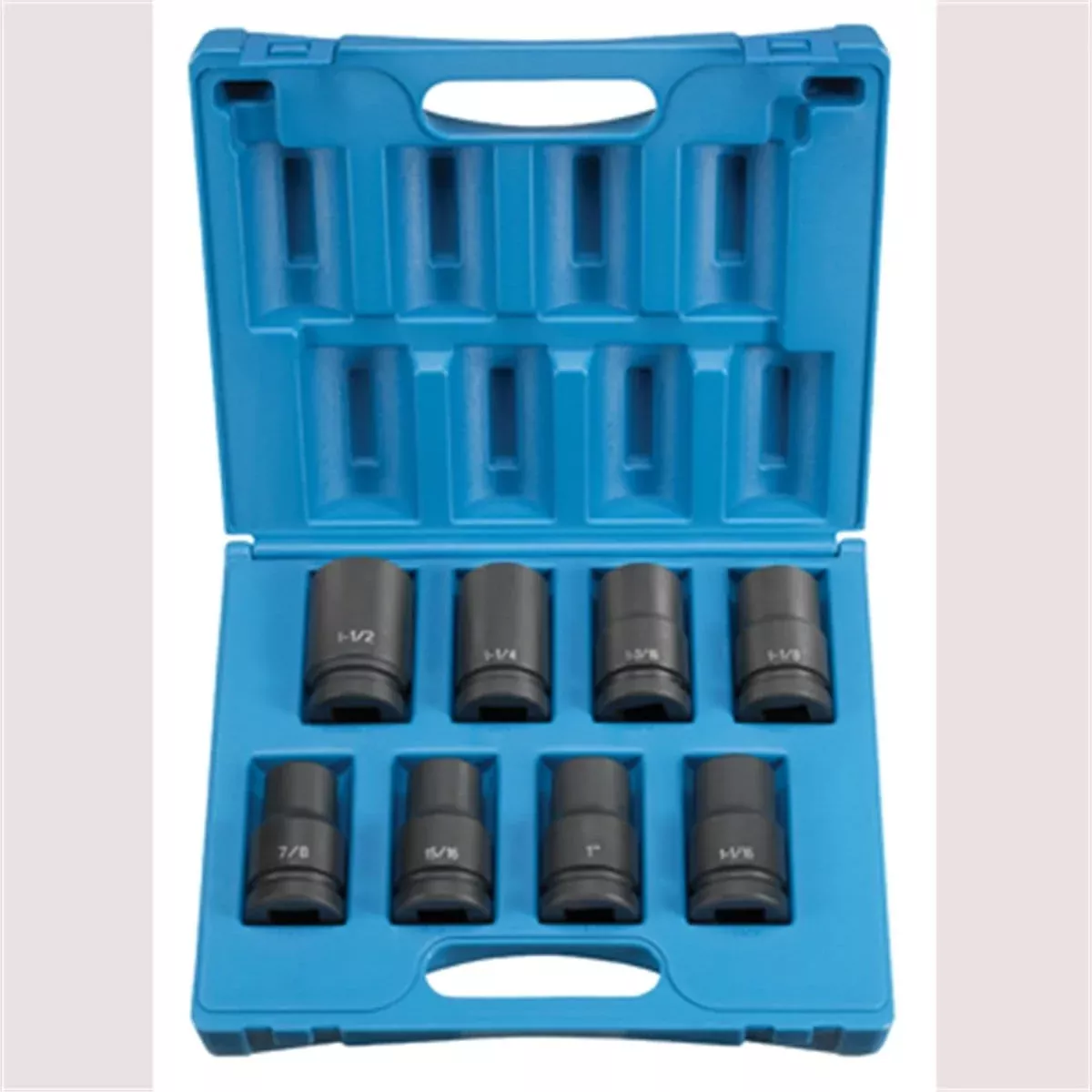 Grey Pneumatic 9108D 1" Drive 8 Piece Deep SAE Impact Socket Set