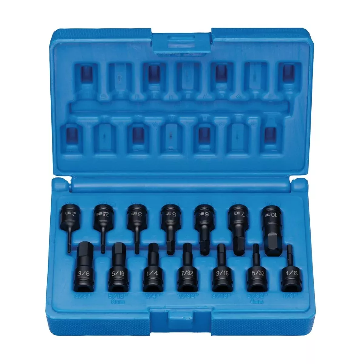 Grey Pneumatic 9298HC 1/4" Drive 14 Pc. Impact Hex Driver Set.