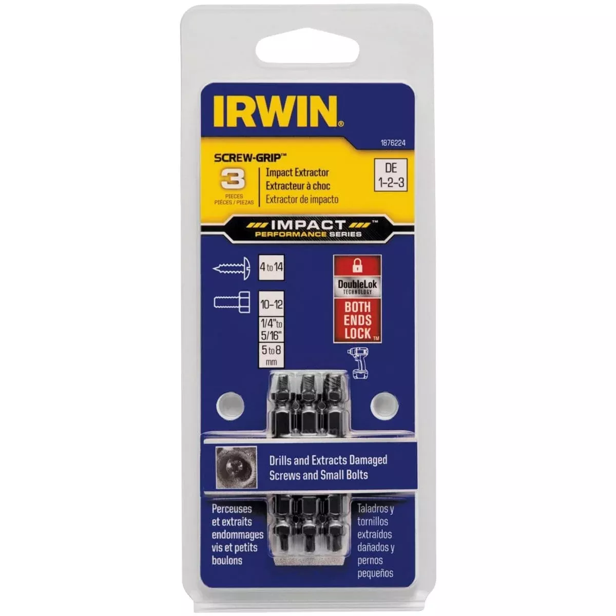 Hanson 1876224 Impact Screw Extractor 3Pc Set
