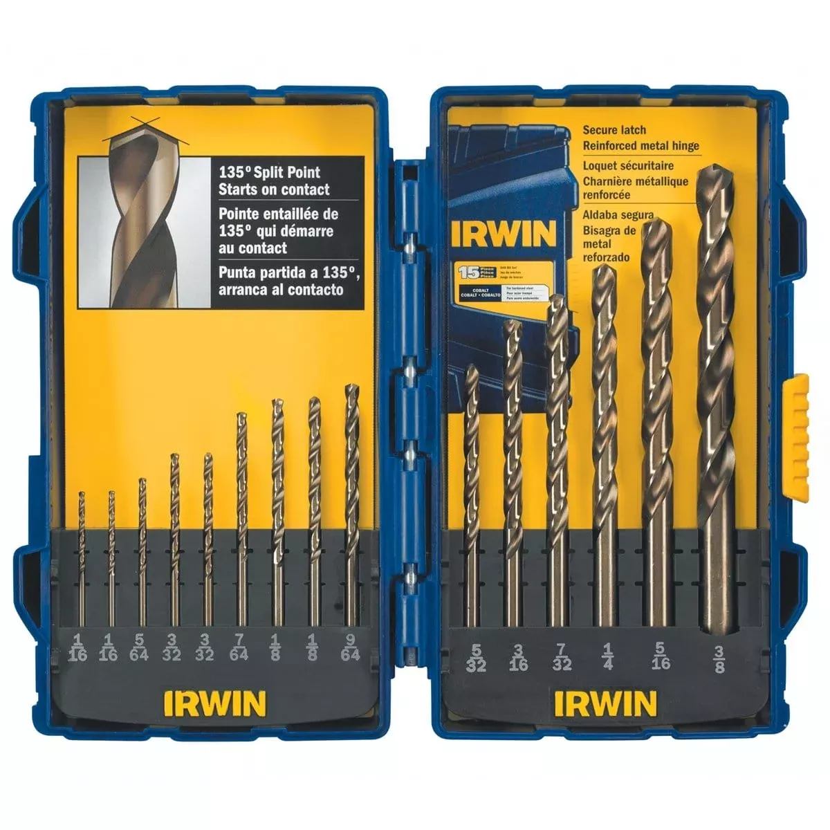 Hanson 316015 Drill Bit 15 Pc. Cobalt Set