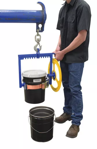 Hoist Mounted Pail Carrier and Rotator - 1