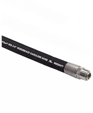 Husky CP12WB20LSV EagleFlex 3/4'' x 20' Black Low Cost Wirebraid Whip Hose with Swivel