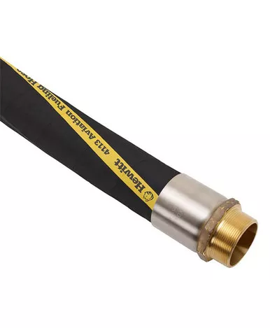 Husky CP240315HCBA 1-1/2'' x 26.25' Female x Female NPT Hewitt 4113 Permanent Brass Fitting Aviation Hose (Not Reuseable)