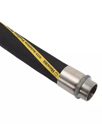 Husky CP400600HAAB 2-1/2'' x 50' Male x Male NPT Hewitt 4113 Permanent Stainless Steel Fitting Aviation Hose (Not Reuseable)