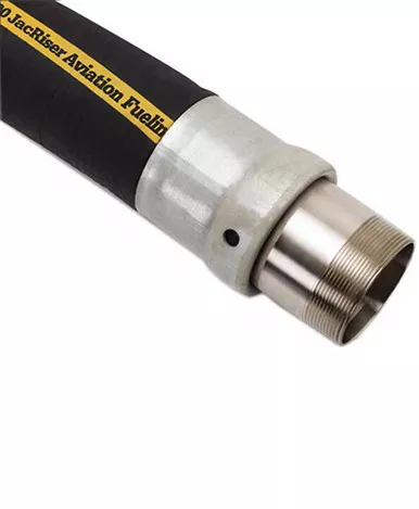 Husky CP480114JABA 3'' x 9.5' Male x Male NPT Hewitt 5500 JacRiser Brass Fitting Aviation Hose (Not Reuseable)